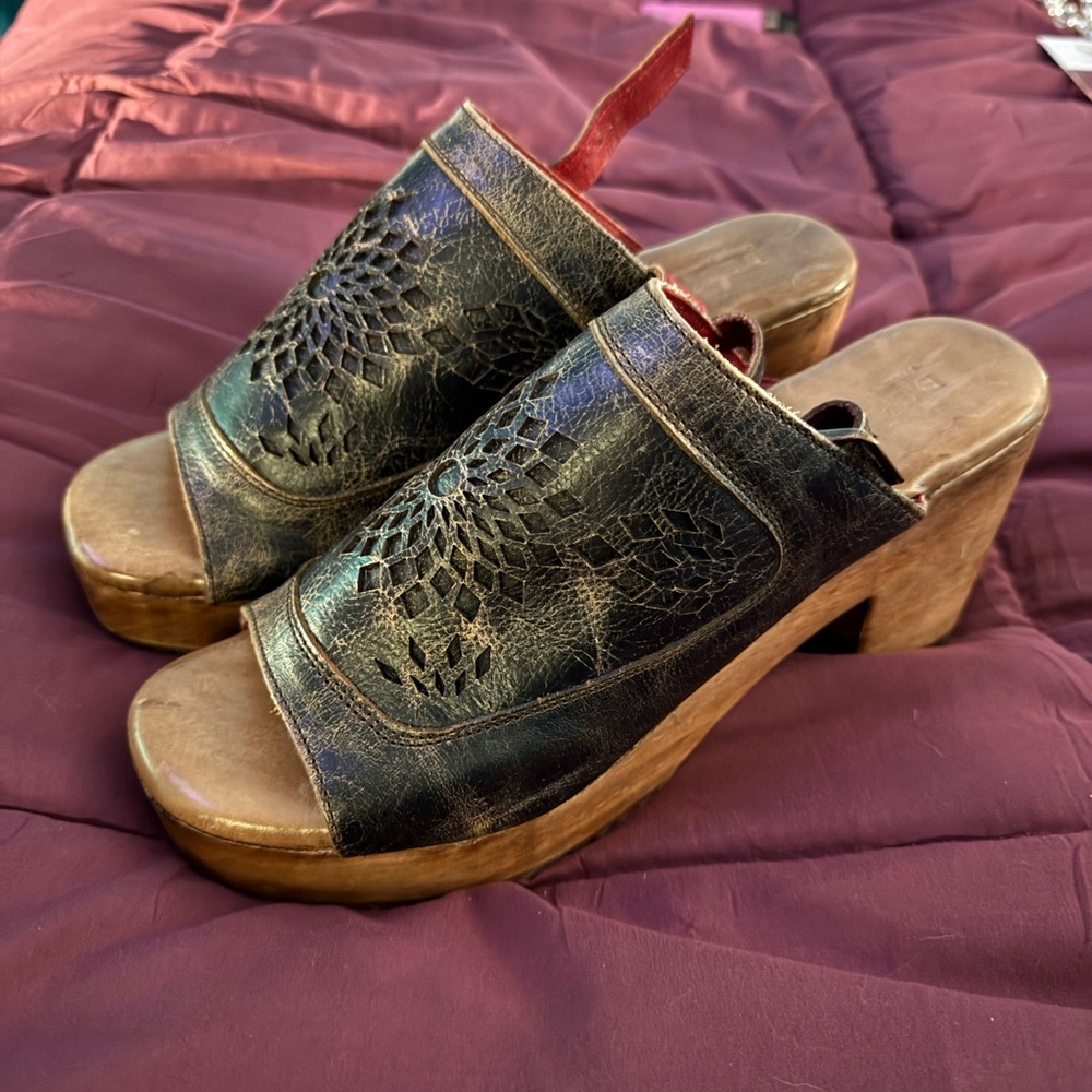 🌹Bed Stu Brown Jinkie Platform Heeled Sandals🌹PLEASE READ DESCRIPTION